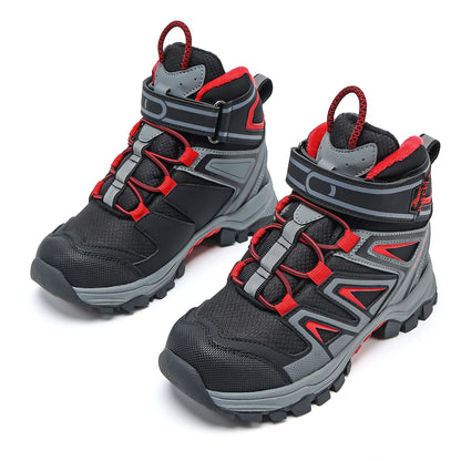 Kids Hiking Boots Boys Girls Outdoor Walking Climbing Sneaker Comfortable Snow Shoes Hiker Boot Antiskid Steel Buckle Sole