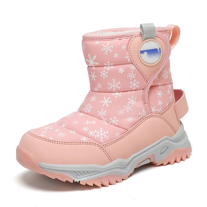 Hot Sell Girls Boots Children Snow Boots For Boys Fashion Sneakers Winter Kids Warm Snow Boots Sport Fashion Leather Shoes