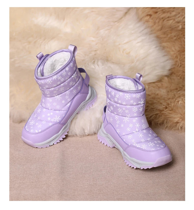 Hot Sell Girls Boots Children Snow Boots For Boys Fashion Sneakers Winter Kids Warm Snow Boots Sport Fashion Leather Shoes