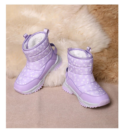Hot Sell Girls Boots Children Snow Boots For Boys Fashion Sneakers Winter Kids Warm Snow Boots Sport Fashion Leather Shoes