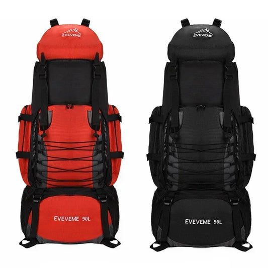90L Large Capacity Travel Backpack Men Women Camping Hiking Climbing Mountaineering Bags Outdoor Sports Shoulder Rucksack