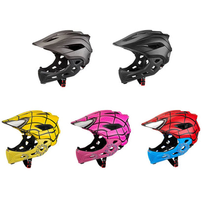2 in 1 Kids Full Face Bike Helmet | Skateboard Helmet with Detachable Chin Guard Kids Full Face Bike Helmet