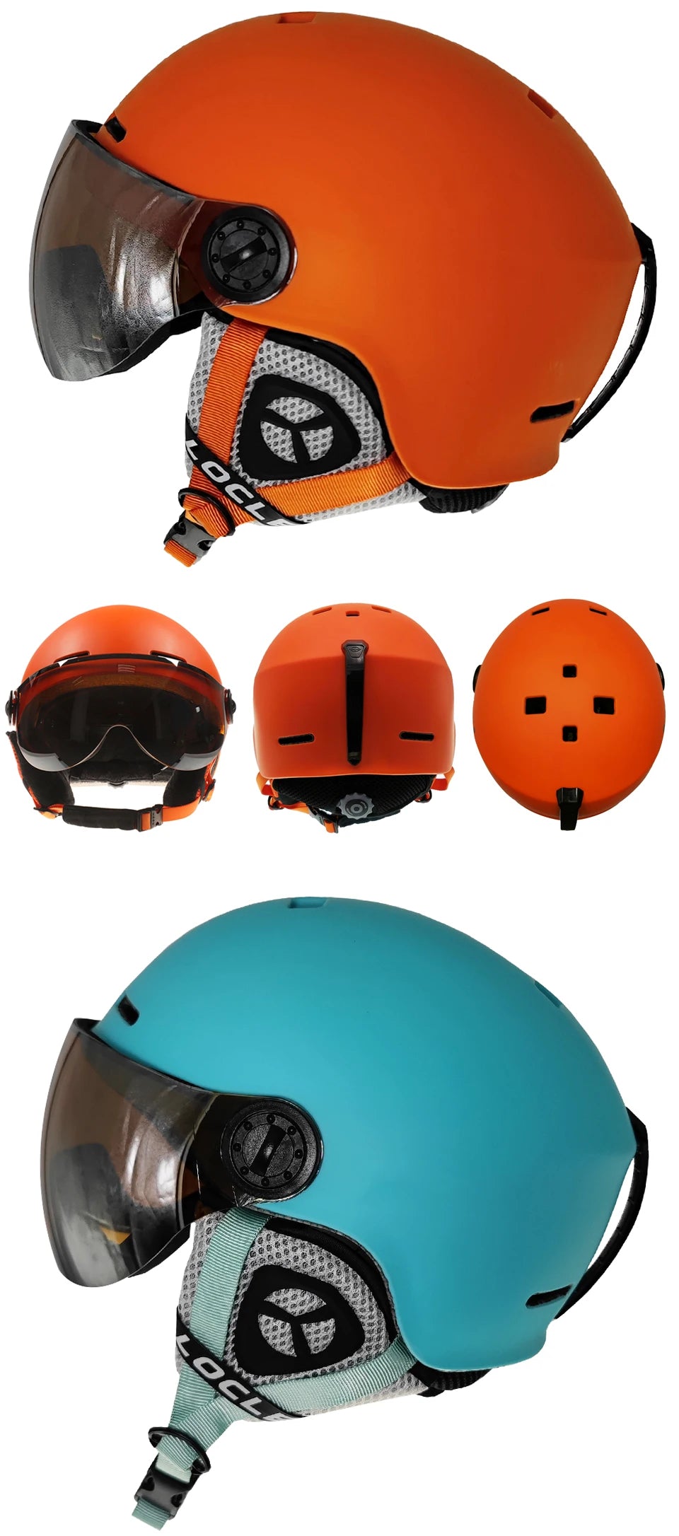 LOCLE Upgrade Skiing Helmet Men Women Children Ultralight Snowboard Skateboard Motorcycle Snowmobile Ski Helmet Visor Goggles