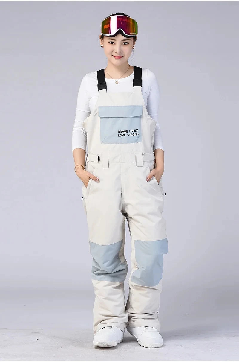 New Men and Women Winter Outdoor Ski Pants Windproof Waterproof Warm Breathable Snowboarding Pants Snow Sports Bibs Pants