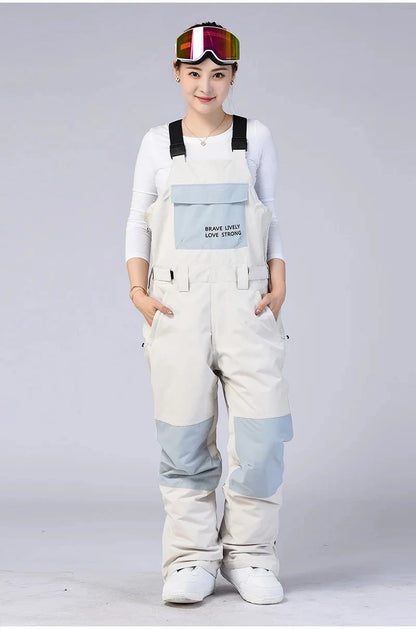 New Men and Women Winter Outdoor Ski Pants Windproof Waterproof Warm Breathable Snowboarding Pants Snow Sports Bibs Pants