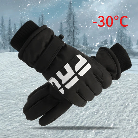 Waterproof ski gloves for women, warm and windproof for men, with added insulation and thickness. Suitable for cycling, outdoor