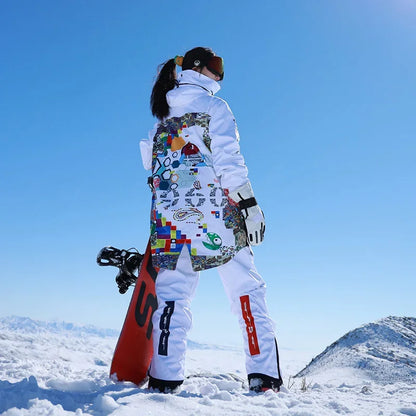 2024 Snowboarding Jackets Winter Oversize Ski Jacket Women Warm Windproof Waterproof Snowwear Detachable Skiing Snowboarding