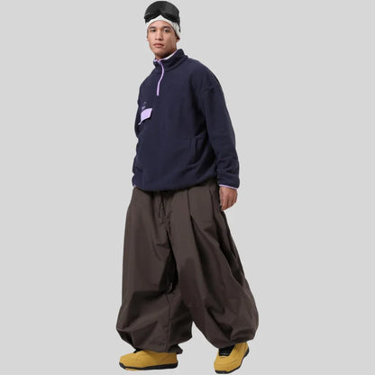 GSOU SNOW Plus Size Winter Ski Trousers Super Baggy Men Snowboard Clothes Women Snow Pants Outdoor Sports Winterproof Breathable
