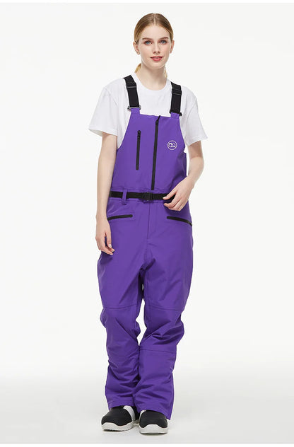 Men Women Ski Pants Winter Windproof Waterproof Reflective Warm Breathable Ski Overalls Pants Female Male Loose Snowboard Pants