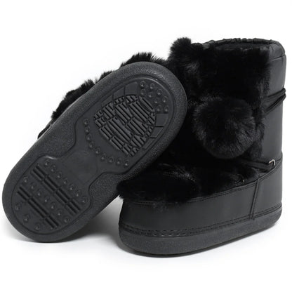 2025 Winter Snow Boots Women Boots Brand Design Fluffy Furry Fur Boots Waterproof Platform Non-slip Lace-up Mid-calf Ski Boots