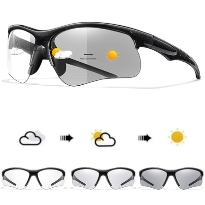 LOISRUBY Style Photochromic Sunglasses Men Women Outdoor Mtb Bicycle Cycling Runnging Eyewear Sports Bike Windproof Goggles