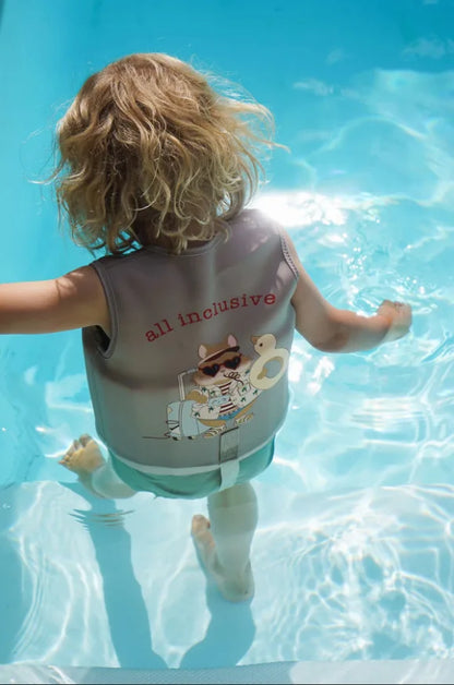 Cute 1-6 Years Children Swim Vest Kids Safety Life Jacket Baby Toddler Swimming Training Kayak Beach Watersports Swimwear