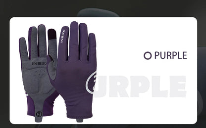 INBIKE 2024 Cycling Gloves Gel Padded for Men Autumn Winter Fleece Road Bike Gloves MTB Full Finger Touchscreen Bike Accessories