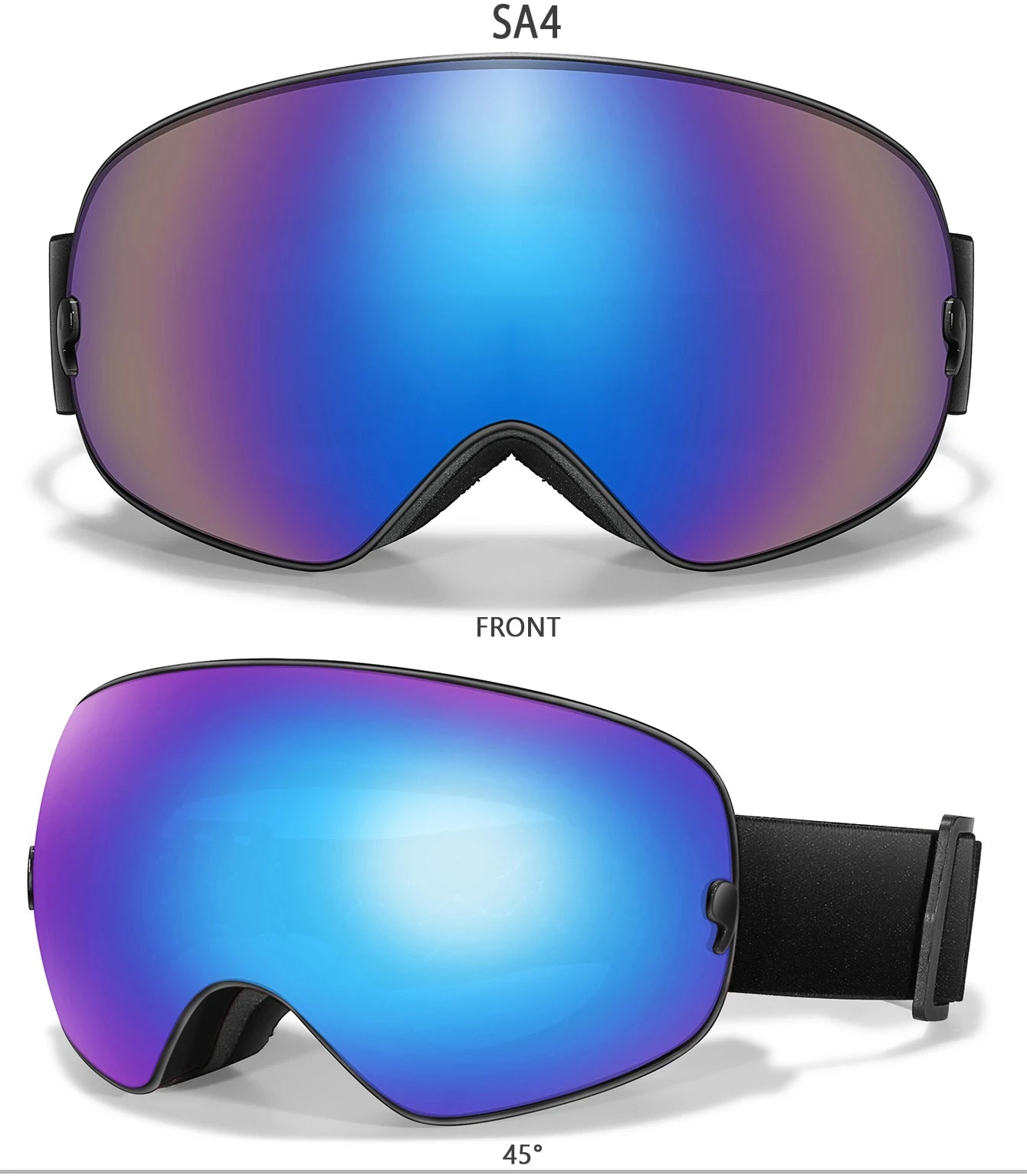 Men Women Outdoor Sports Ski goggles Anti-fog Snowboarding Snowmobile Glasses UV400 Charngeable Lens Teen Charistmas Cycling