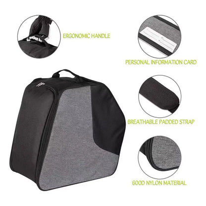 Winter Snow Ski Boot Bag Handbag Portable Ski Apparel Gloves Luggage Crossbody Bag for Travel Snowboarding Outdoor Winter Sports
