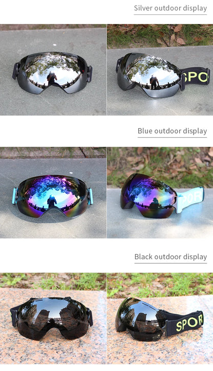 LIGHTWEIGHT Professional Ski Goggles Men UV400 Adult anti-fog Snowboard Skiing Glasses Women Ultra-light Winter Snow Eyewear