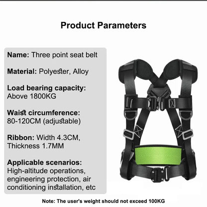 High-altitude Work Safety Belt Rope Set Outdoor Rock Climbing Electrician Construction Safety Harness Protective Equipment