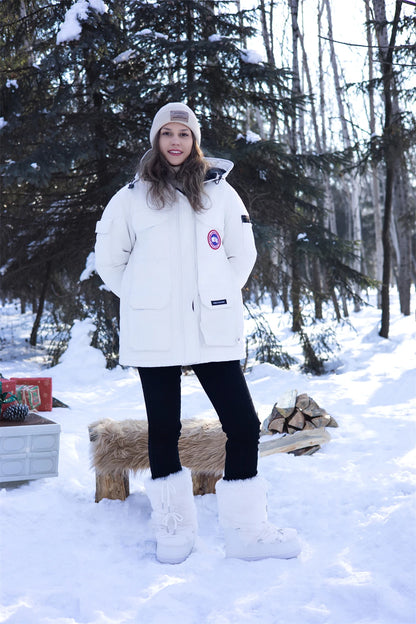 Fluffy Fur Boots 2025 Winter Fashion Sexy Faux Fox Fur Snow Boots Ladies Furry Warm Cotton Boots Female Outdoor Ski Boots