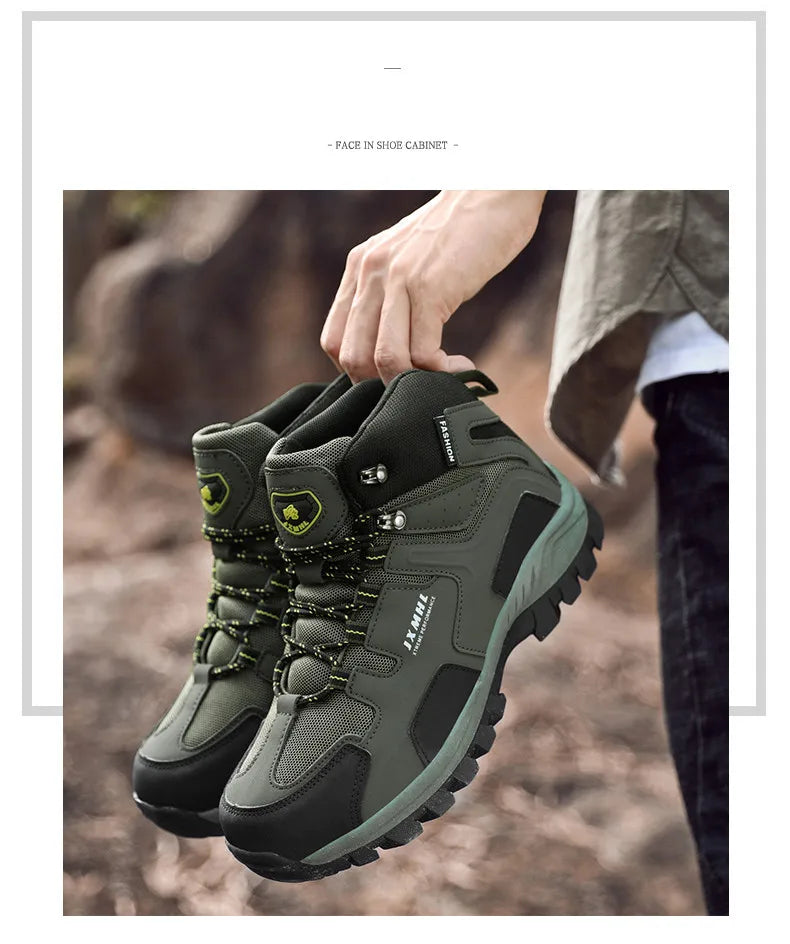 Couple Hiking Shoes Men Mountain Climbing Trekking Boots Women  Non-slip Outdoor Work Ankle Boot