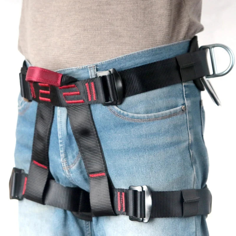 Camping Safety Belt 25KN Outdoor Rock Climbing Half Body Harness