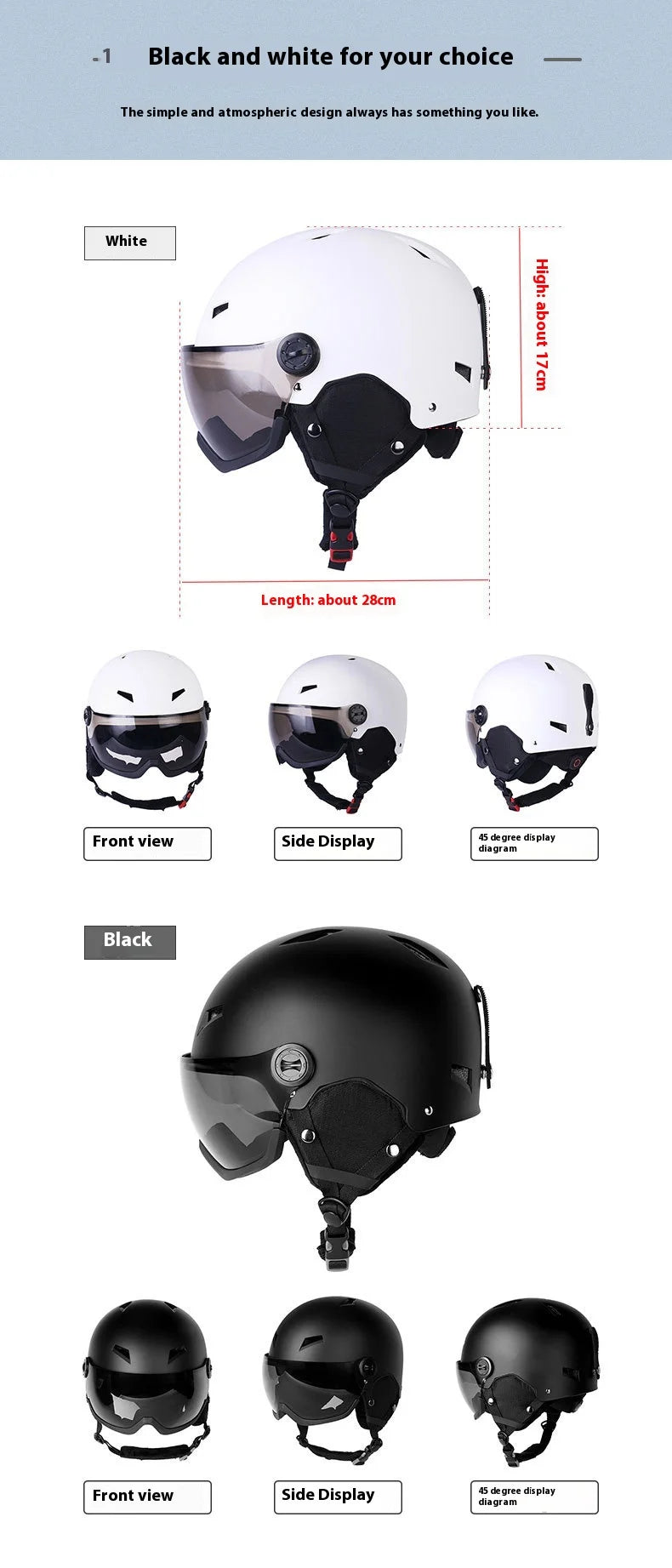 New Adult Protective Ski Helmet, Outdoor Sports Anti Fall Snow Helmet With Snow Goggles Single And Double Board Warm Ski Helmet