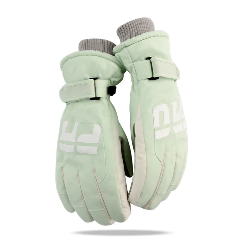 Waterproof ski gloves for women, warm and windproof for men, with added insulation and thickness. Suitable for cycling, outdoor
