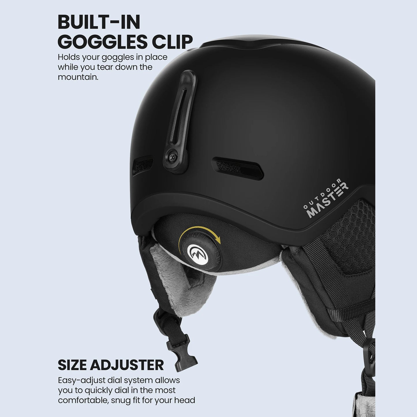 OutdoorMaster Ski Snowboard Helmet  -  MIPS,Adjustable 8 Vents, PC Shell EPS Foam Safety Winter Sports Gear