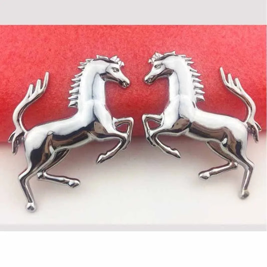 3D Metal Running Horse Emblem Decal Stickers For Ferrari 458 488 599 Car Fender Window Bumper Body Badge Car Styling Accessories