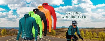 WOSAWE Men's Cycling Windbreaker Ultralight Reflective Windproof Jacket Men MTB Road Bike Wind Coat Long Sleeve Bicycle Clothing
