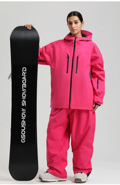 New Men Ski Jacket Waterproof Windproof Warm Breathable Snowboarding Coat 2025 Winter Sports Unisex Polyester Skiing Top Outdoor