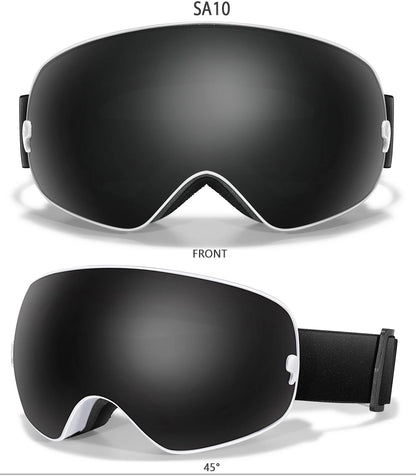 Men Women Outdoor Sports Ski goggles Anti-fog Snowboarding Snowmobile Glasses UV400 Charngeable Lens Teen Charistmas Cycling
