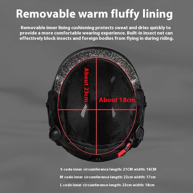 New Adult Protective Ski Helmet, Outdoor Sports Anti Fall Snow Helmet With Snow Goggles Single And Double Board Warm Ski Helmet