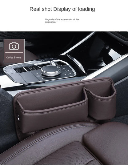 Car Seat Gap Organizer Multifunction Console Crevice Filler Side Storage Box with Cup Holder Sundries Storage Pocket Accessories