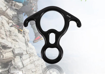 Rock Climbing Descender OX Horn 8 Descend Ring Downhill Eight Ring With Bent-ear Rappelling Gear Belay Device Equipment