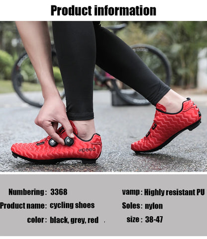 Professional Men Cycling Shoes Breathable Hard-Soled Booster Road Cycling Lock Shoes Women SPD Road Cycling Competition Shoes