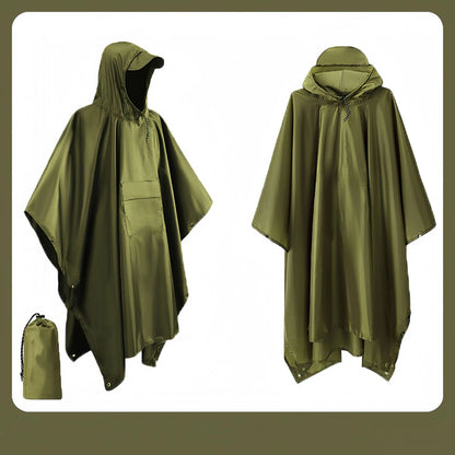 New 3 in 1 Outdoor Raincoat Waterproof Multifunction Rain Cover Lightweight Large Outdoor Rainwear Hiking Travel