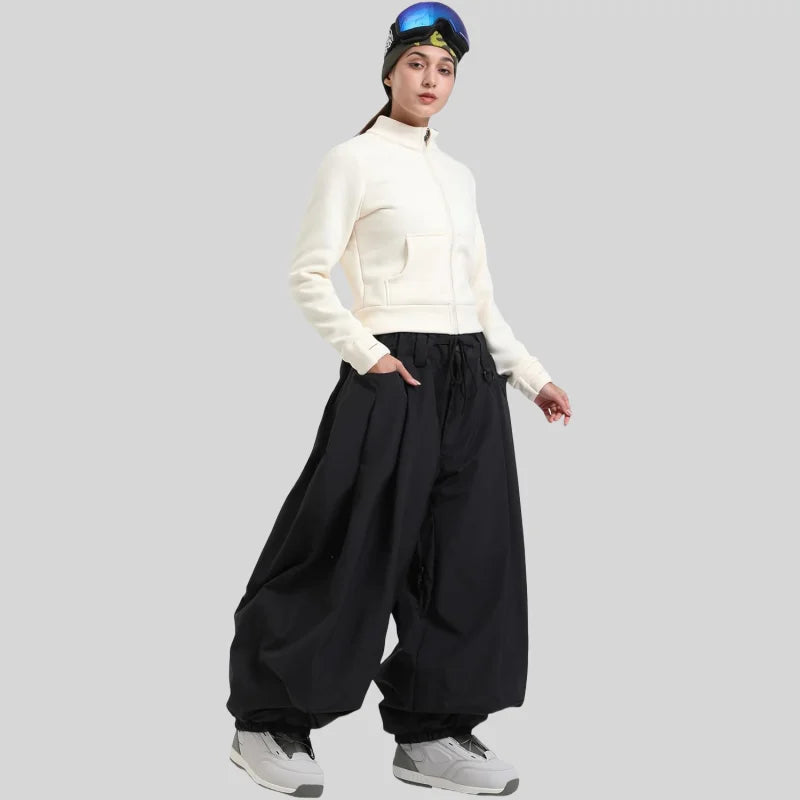 GSOU SNOW Plus Size Winter Ski Trousers Super Baggy Men Snowboard Clothes Women Snow Pants Outdoor Sports Winterproof Breathable