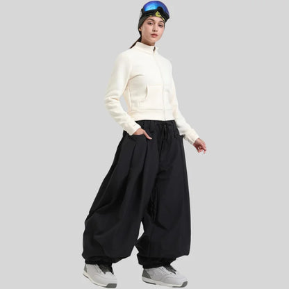GSOU SNOW Plus Size Winter Ski Trousers Super Baggy Men Snowboard Clothes Women Snow Pants Outdoor Sports Winterproof Breathable