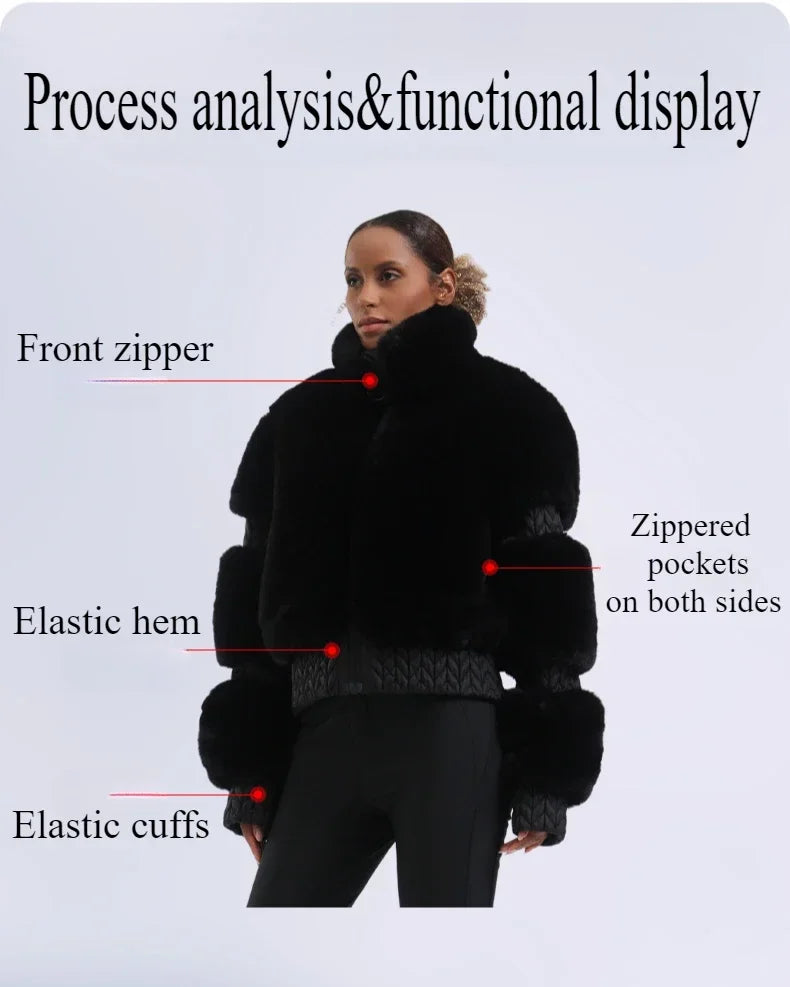 Skiing Hoodie Coats Winter Windproof Slim Ski Jacket Women Warm Thickened Snowboard Clothes Mountain Outdoor Sports Snow Jackets