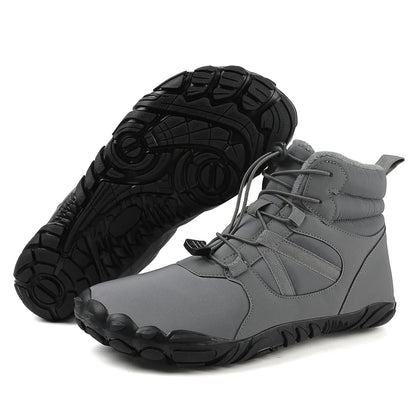 Men's Ski Shoes Snow Boots High Top Outdoor Hiking Cotton Shoes Waterproof Warm Non-slip Wear-resistant Work Boots Size 36-47