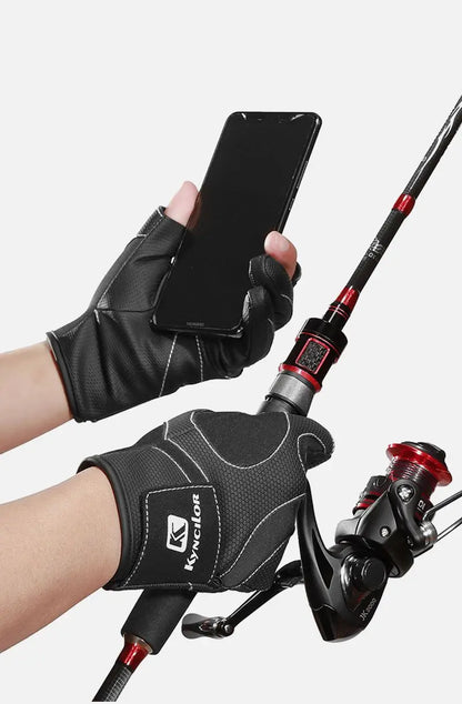 Fishing Fingerless 3 Fingers Cut Glove Leather Resistance Guantes De Pesca Fishing Gloves Survival Camping Hiking Rescue Tool