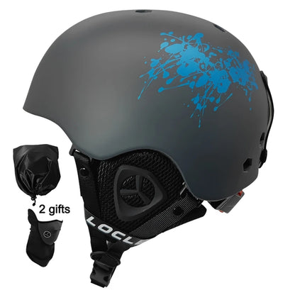 LOCLE Men Skiing Helmet Children Women Ultralight Extreme Sports Skateboard Snowboard Helmet Snowmobile Motorcycle Helmet