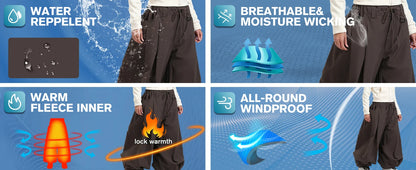 GSOU SNOW Plus Size Winter Ski Trousers Super Baggy Men Snowboard Clothes Women Snow Pants Outdoor Sports Winterproof Breathable