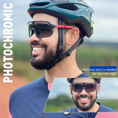 UV400 Photochromic Cycling Glasses - Color-Changing Sunglasses for Men Women Mountain Biking
