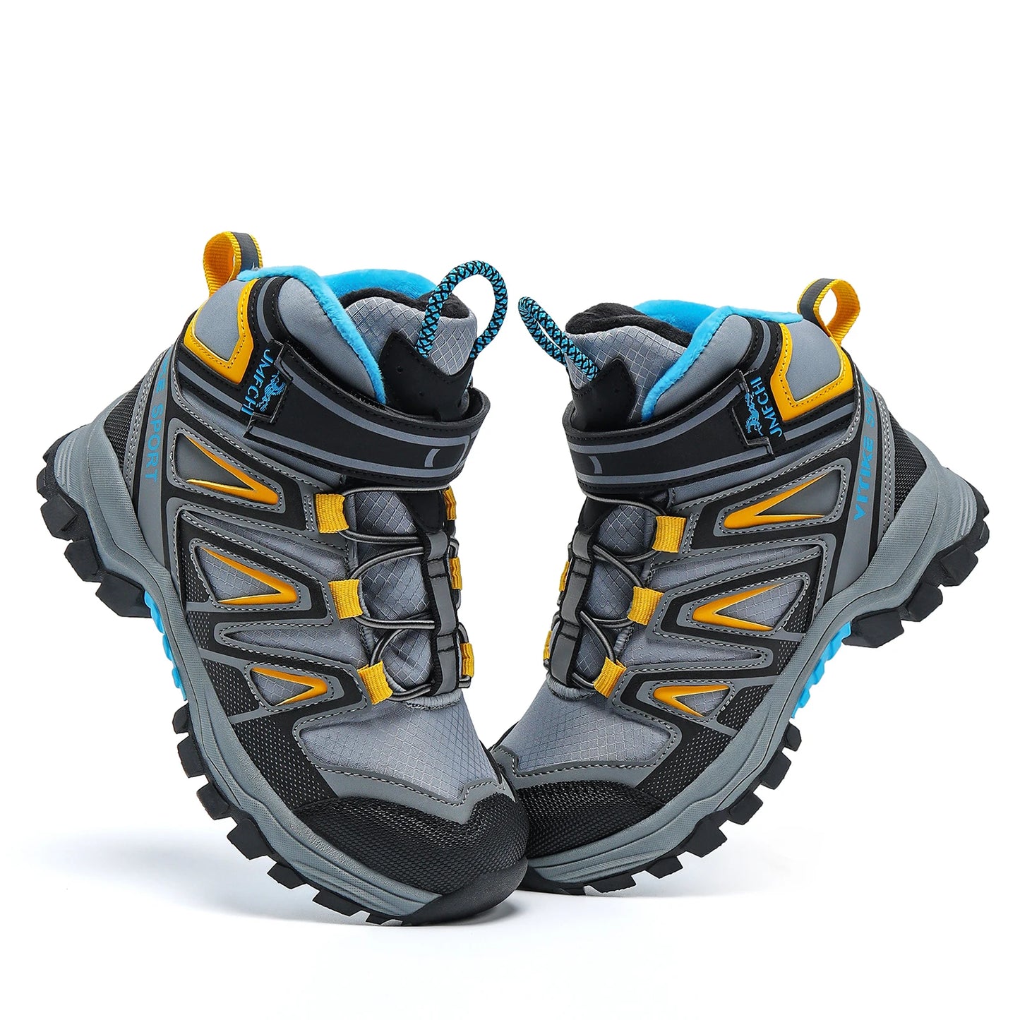 Kids Hiking Boots Boys Girls Outdoor Walking Climbing Sneaker Comfortable Snow Shoes Hiker Boot Antiskid Steel Buckle Sole