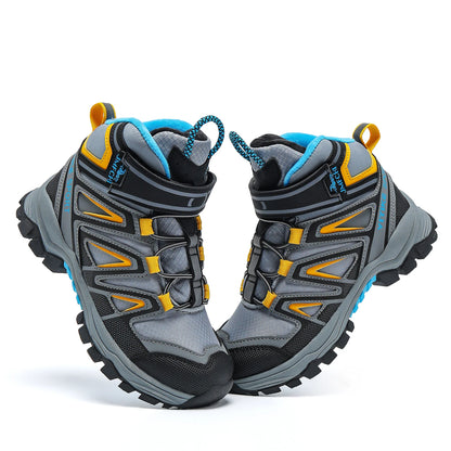 Kids Hiking Boots Boys Girls Outdoor Walking Climbing Sneaker Comfortable Snow Shoes Hiker Boot Antiskid Steel Buckle Sole