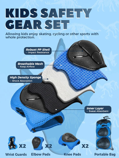 VICTGOAL Kids Bicycle Helmet Child Sports Safety Cycling Protection Knee Elbow Pad Sets Balance Bike Roller Skating Helmet Guard