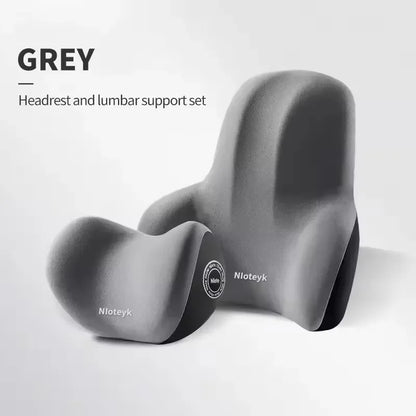 Car Neck Pillow Memory Foam Protective Lumbar Support Backrest Relieves Pressure Breathable Car Headrest Pillow Car Assesories