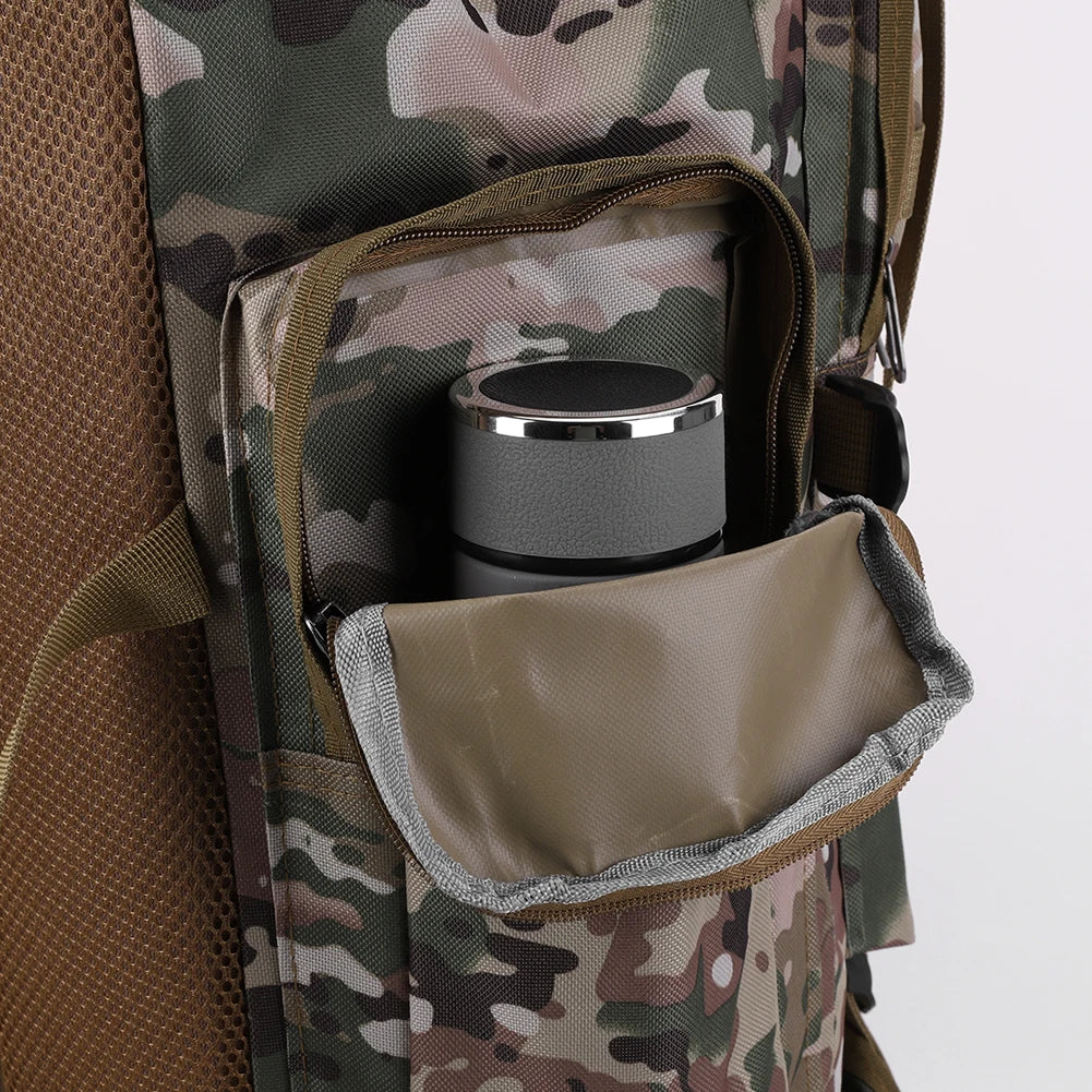 80L Tactical Bag Large Capacity Camouflage Mountaineering Backpack Waterproof Climbing Rucksack Oxford Cloth Sports Knapsack