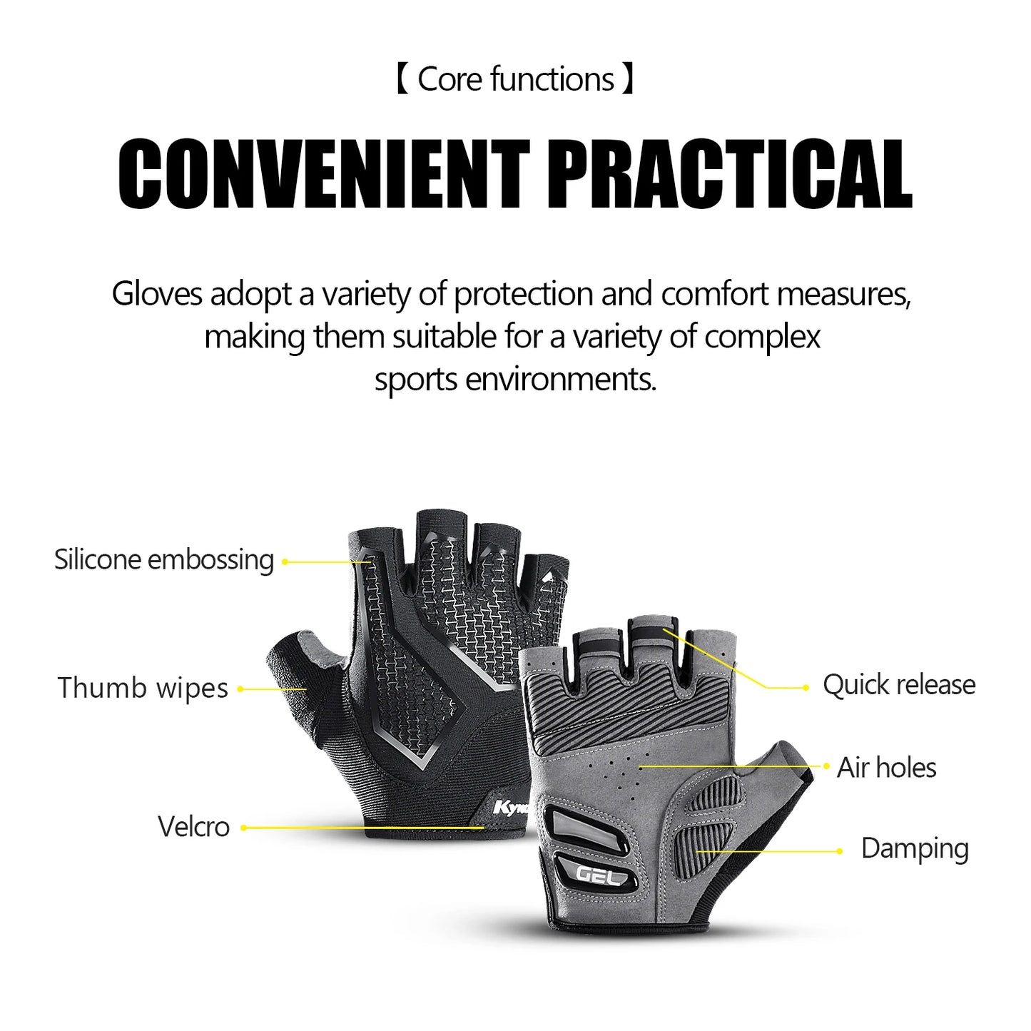 Half-Finger Men'S And Women'S Cycling Gloves Liquid Silicone Shock-Absorbing Breathable Sports Bike Fitness Gloves Hiking Gloves